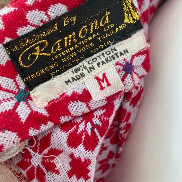 Ramona Vintage Womens Red Leisure Pant Suit Size Medium - Picture 9 of 11